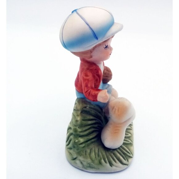 Homco Boy Figurine With Puppy Hand Painted Vintage Porcelain 3.75 Inches 1430 - Picture 8 of 12